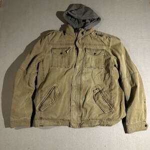 Levi's Sherpa Lined Work Jacket Men's Large Hooded Heavy Duty